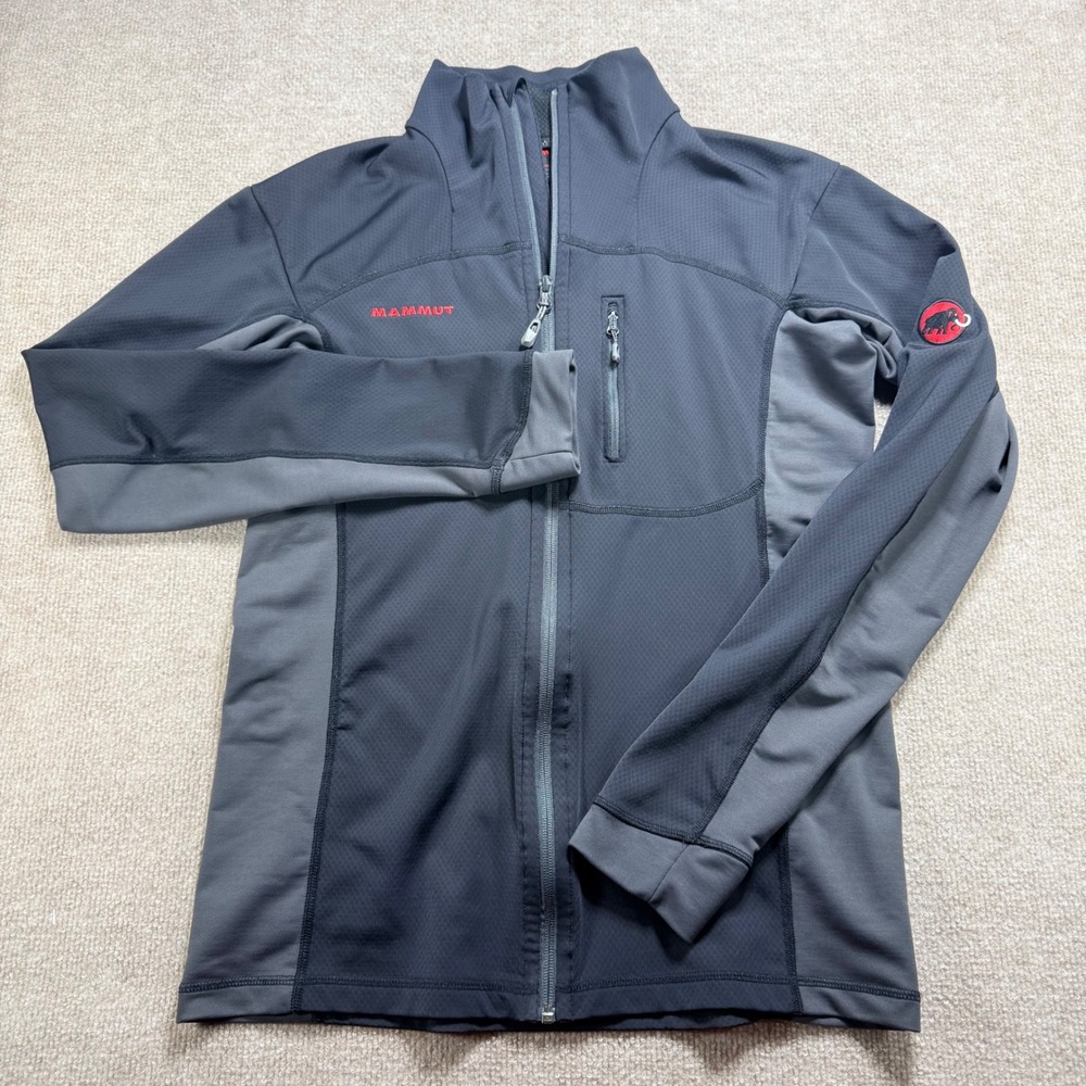 Mammut Mens Full Zip Softshell Jacket Black Grey Hiking Outdoor Large